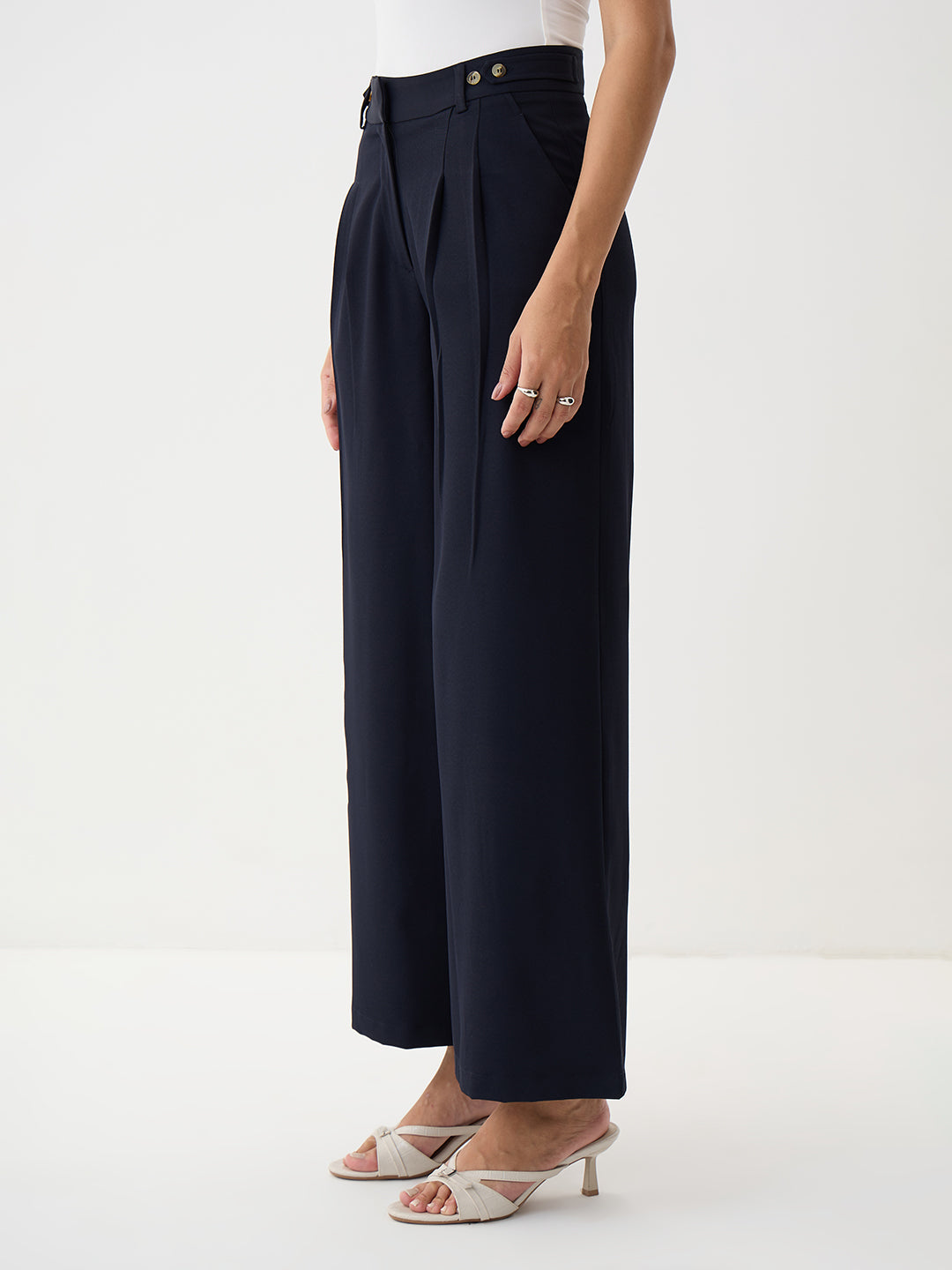 Navy Day To Dusk Wide Leg Pants