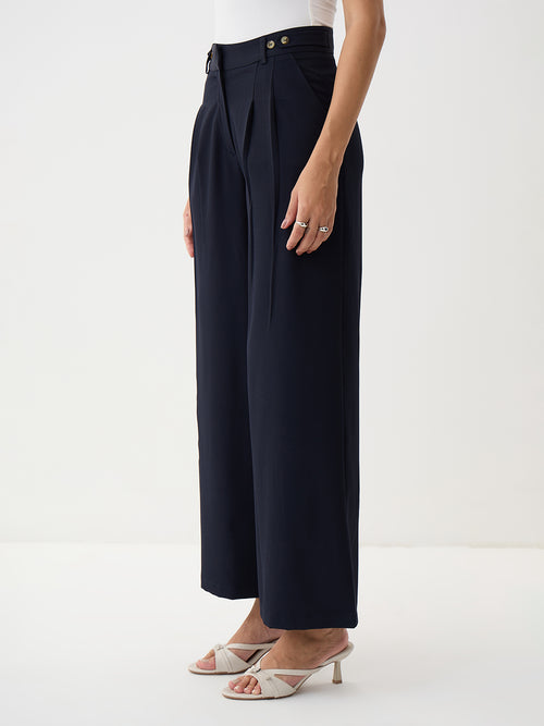 Navy Day To Dusk Wide Leg Pants