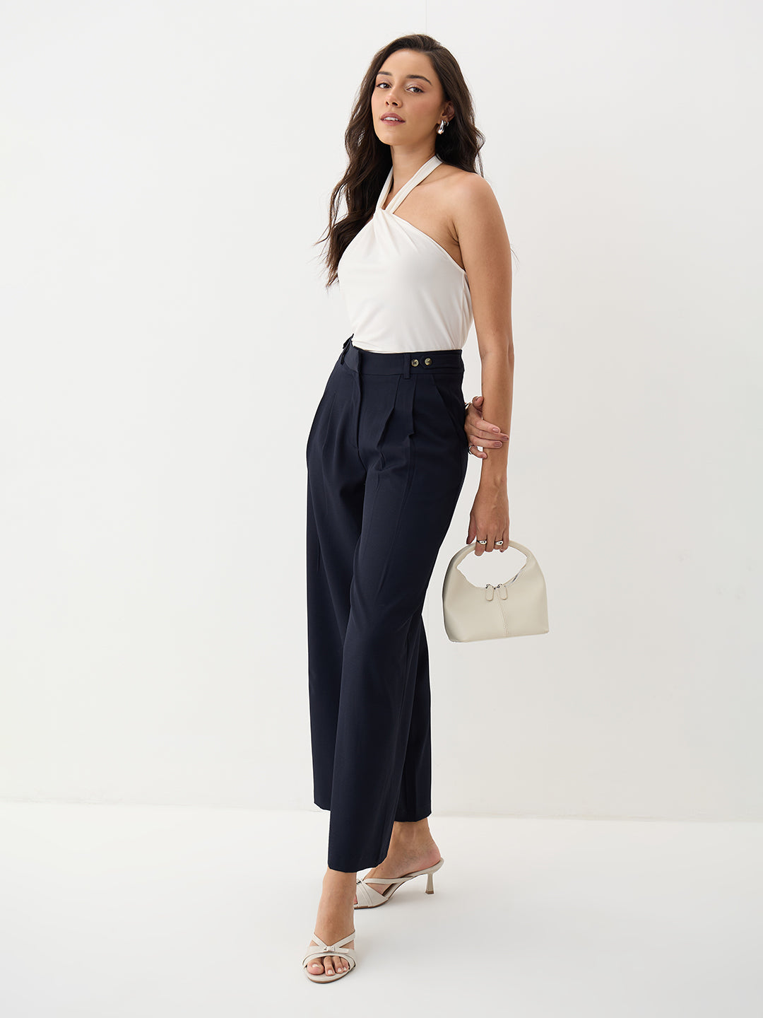 Navy Day To Dusk Wide Leg Pants