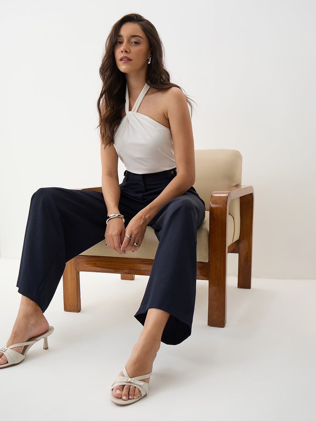 Navy Day To Dusk Wide Leg Pants