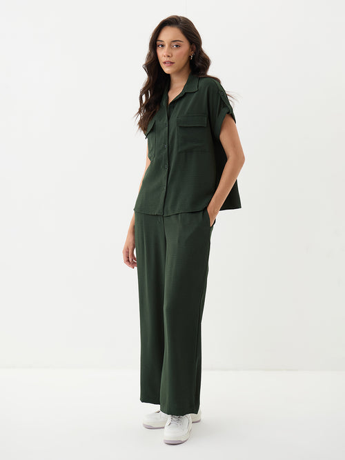 Bottle Green Dual Pocket Co-Ord Set