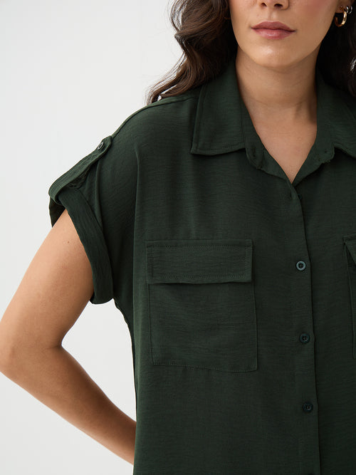 Bottle Green Dual Pocket Co-Ord Set