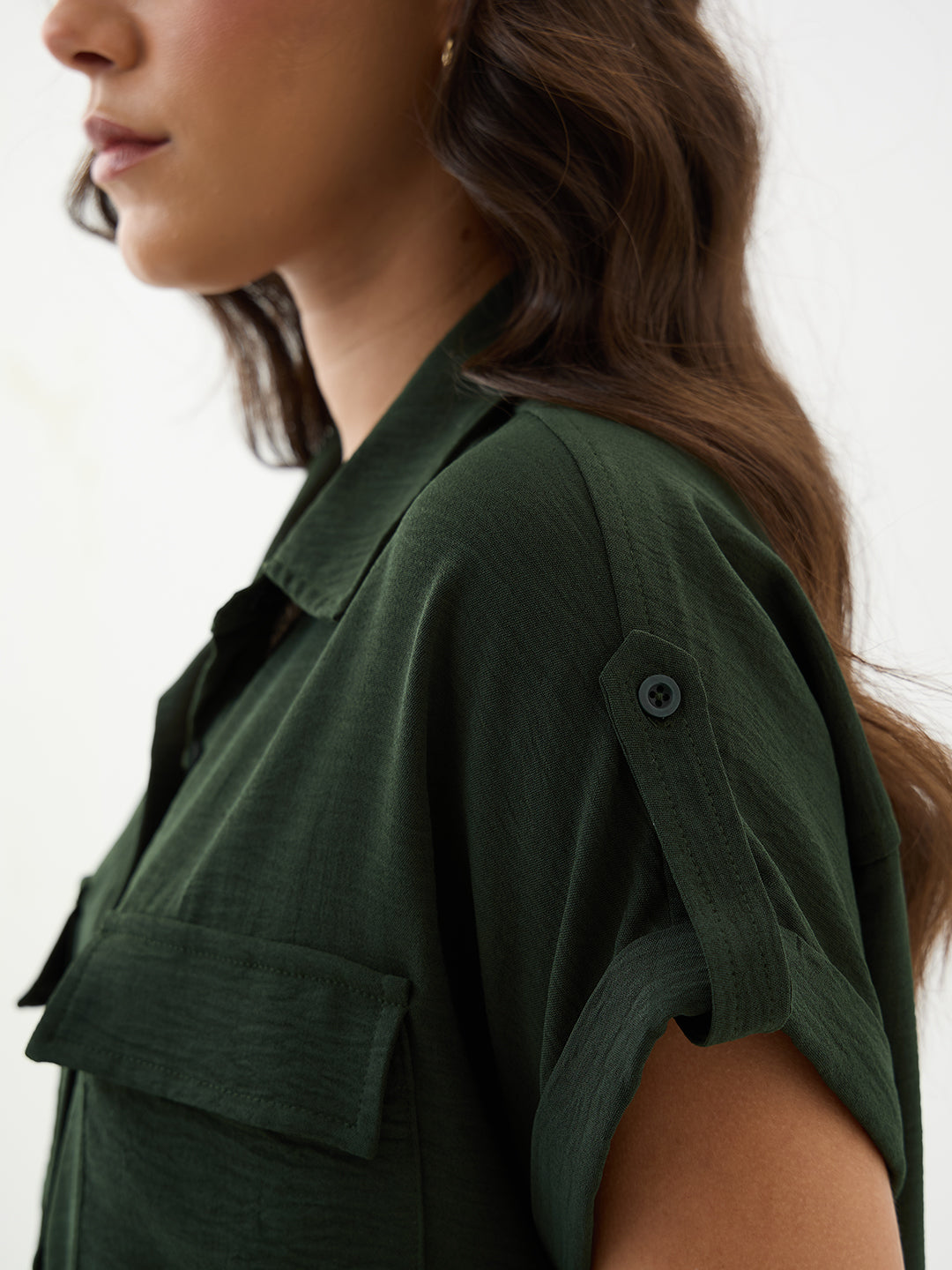 Bottle Green Dual Pocket Co-Ord Set