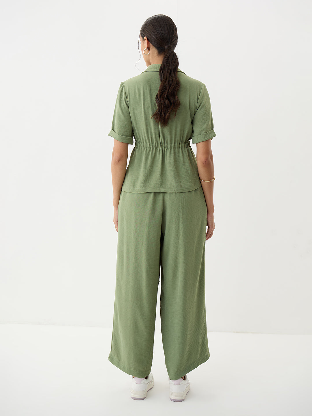 Sage Green Drawstring Detail Co-Ord Set