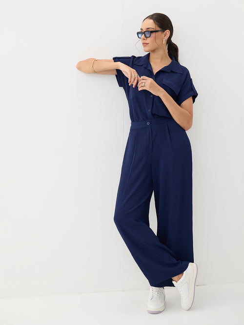 Navy Dual Pocket Co-Ord Set