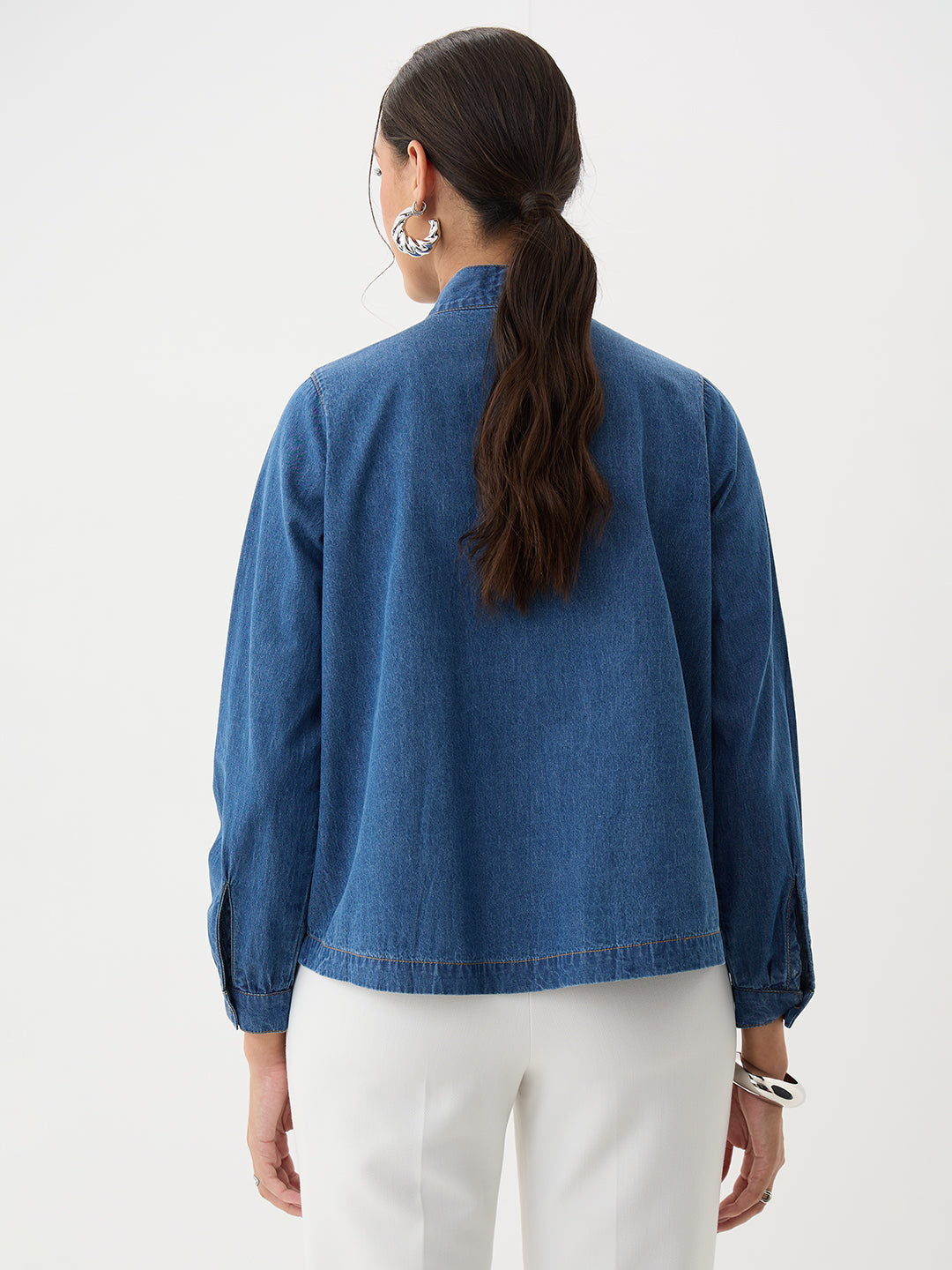 DenimLite Navy Tie-Up top