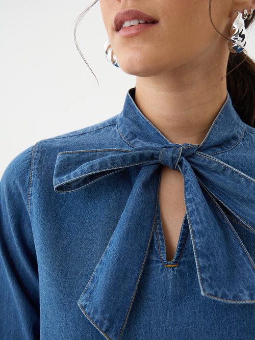 DenimLite Navy Tie-Up top