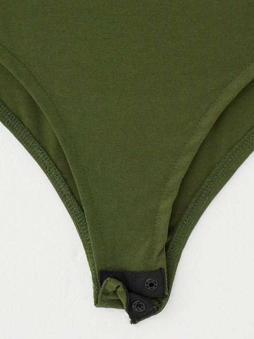 Olive Knit Boat Neck Bodysuit