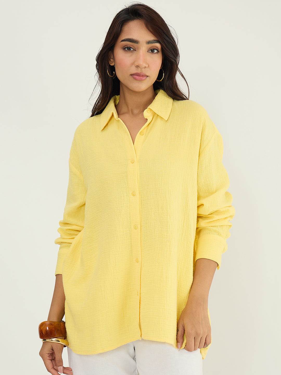 CloudComfort Gauze Yellow Shirt