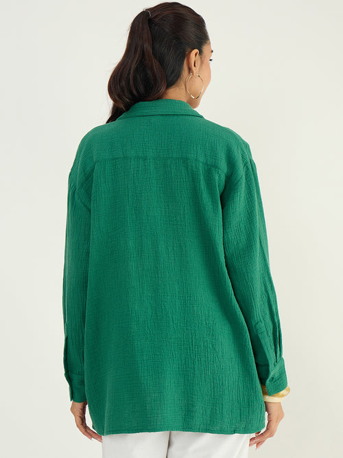 CloudComfort Gauze Green Shirt