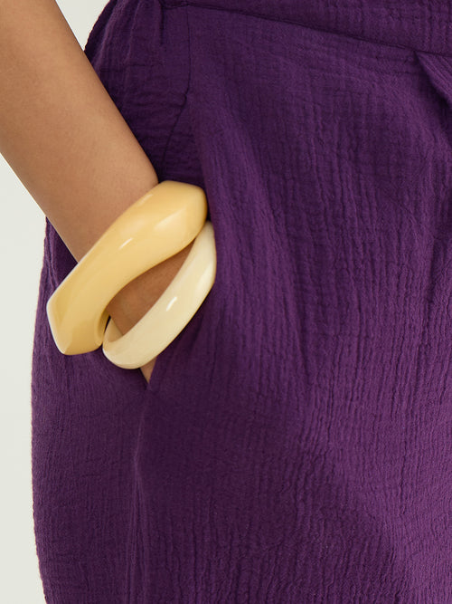 CloudComfort Gauze Deep Plum Co-ord Set