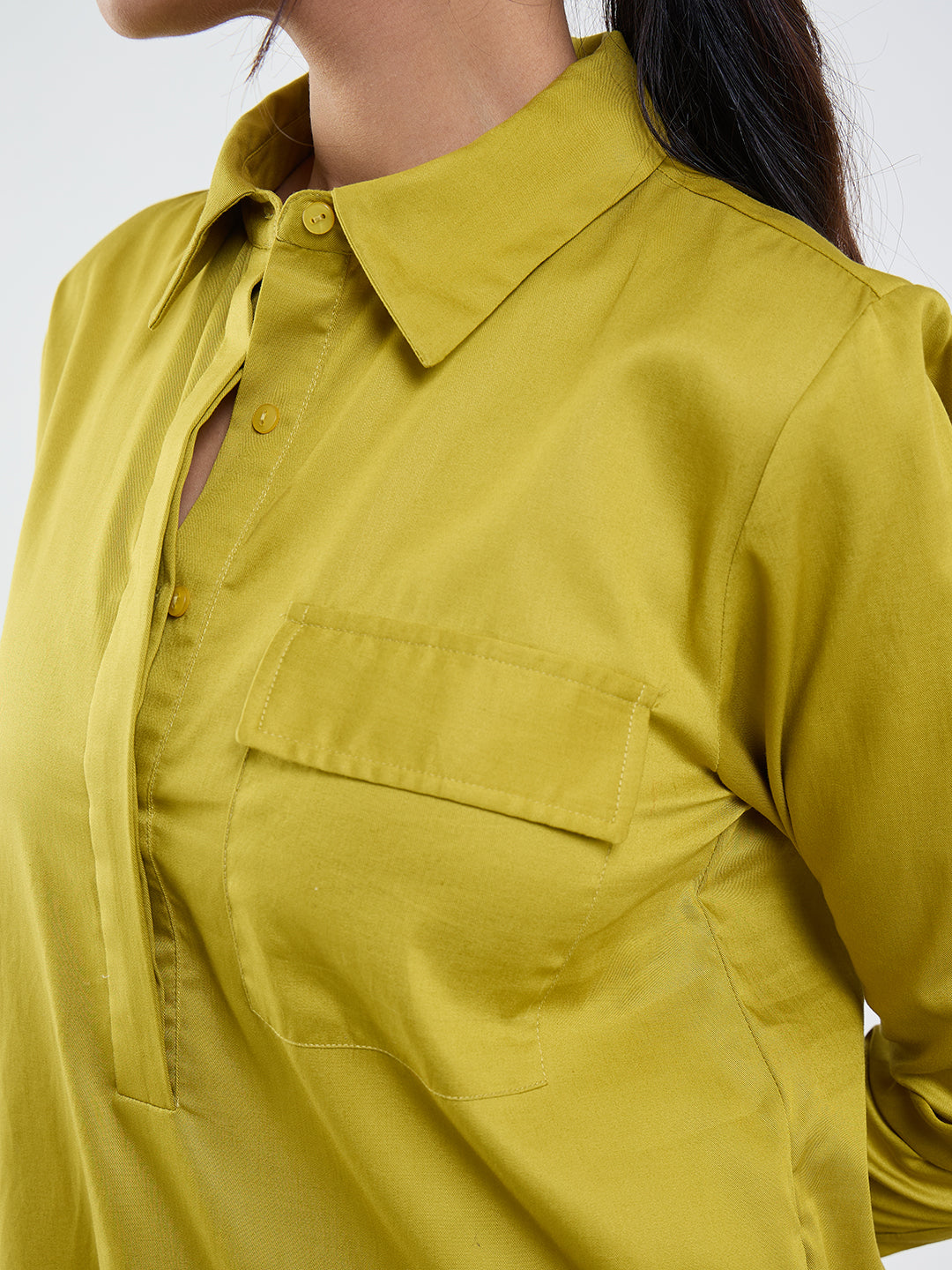 citrine-green-cotton-shirt-mini-dress-ff-7446