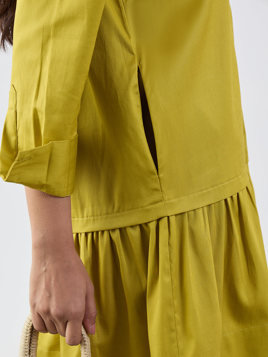 citrine-green-cotton-shirt-mini-dress-ff-7446