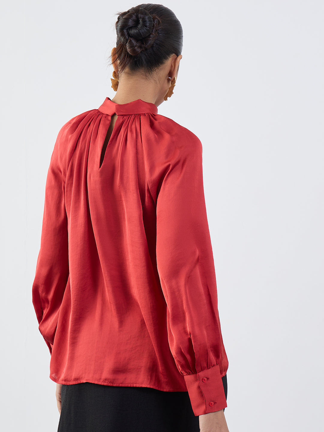 Red Balloon Sleeves Top