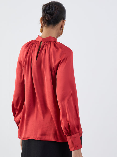 Red Balloon Sleeves Top