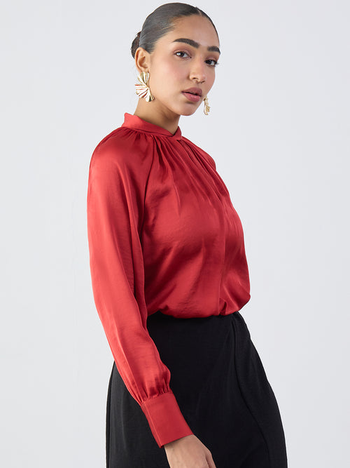 Red Balloon Sleeves Top