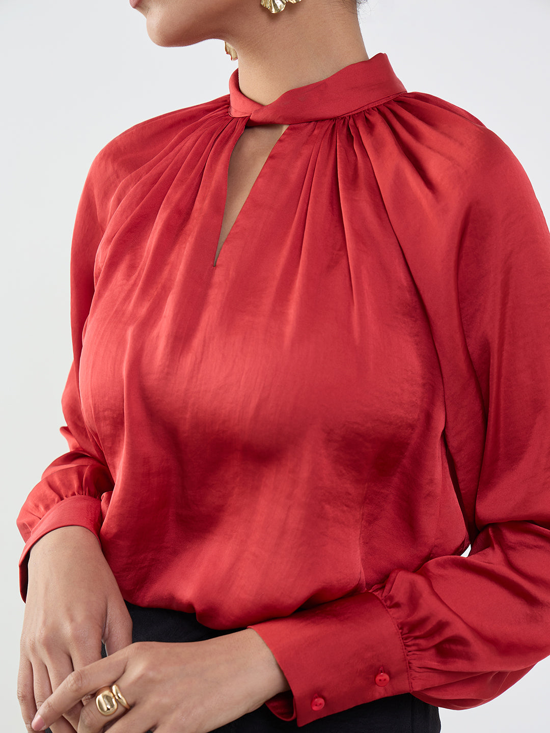 Red Balloon Sleeves Top