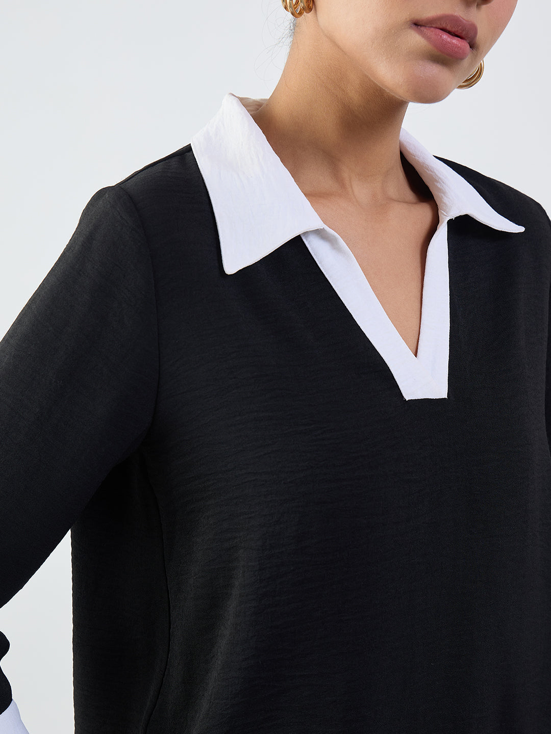 Black And White Colorblock Co-Ord Set