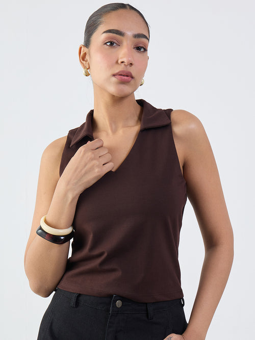 coffee-brown-knit-collared-top-fzk-7334