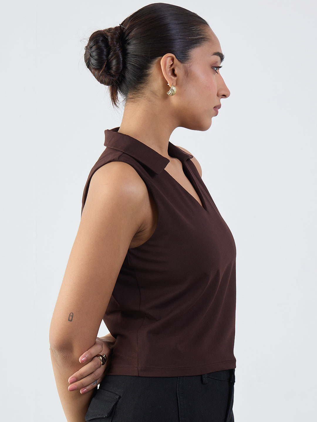 coffee-brown-knit-collared-top-fzk-7334