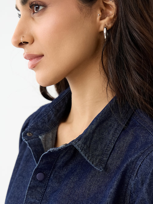 DenimClassic Navy High Low Shirt