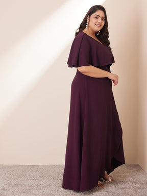 Wine Wrap Formal Maxi Dress