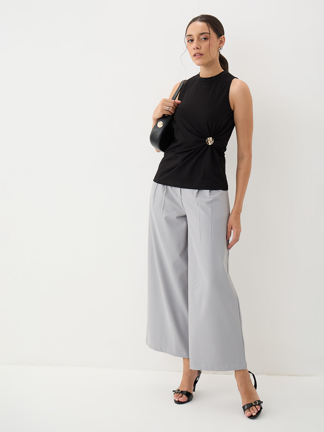 Slate Grey Day To Dusk Wide Leg Pants