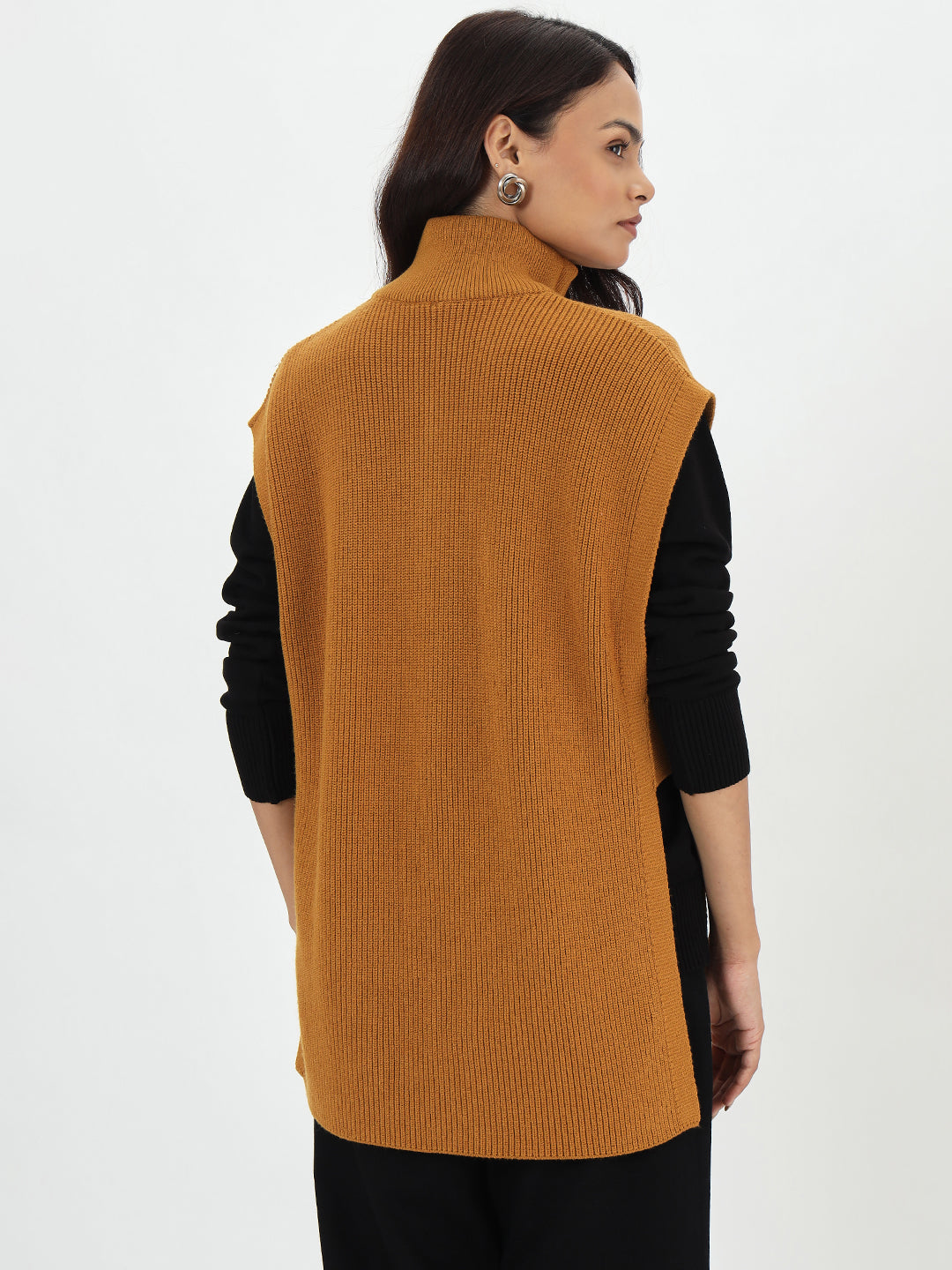 Honey Half Zipper Sweater Vest