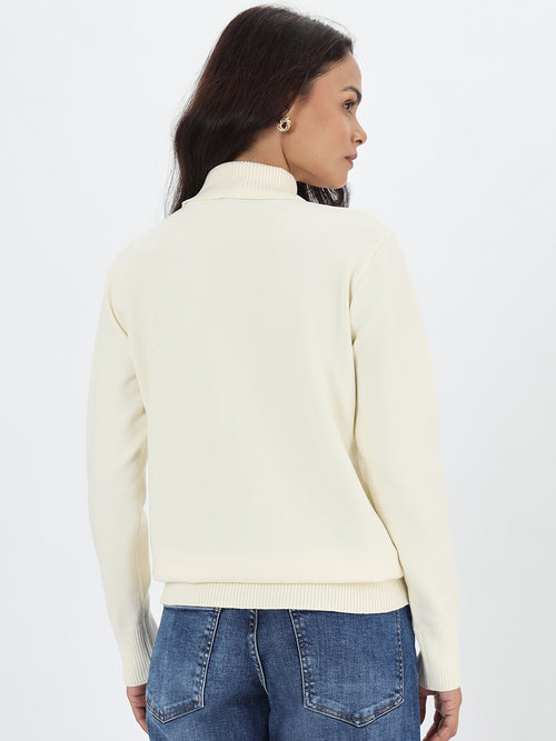 Ivory Turtle Neck Sweater