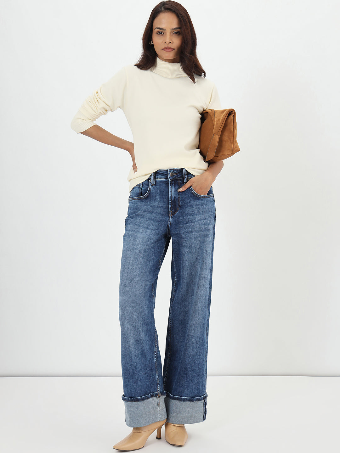 Ivory Turtle Neck Sweater