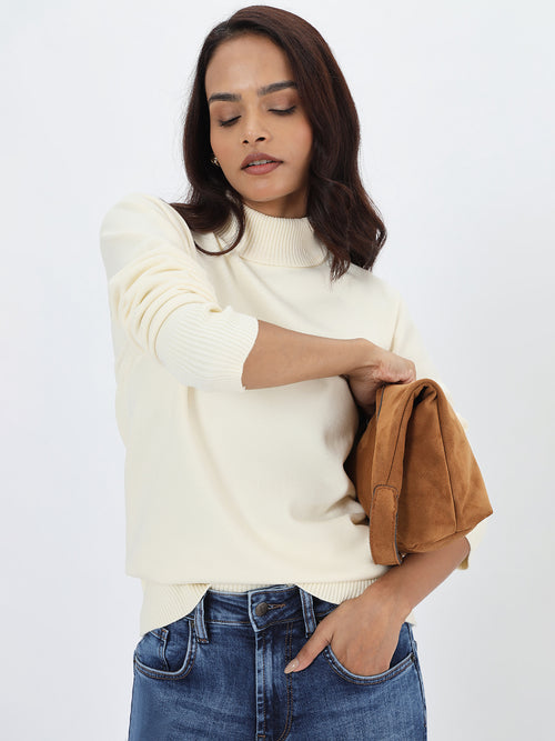Ivory Turtle Neck Sweater