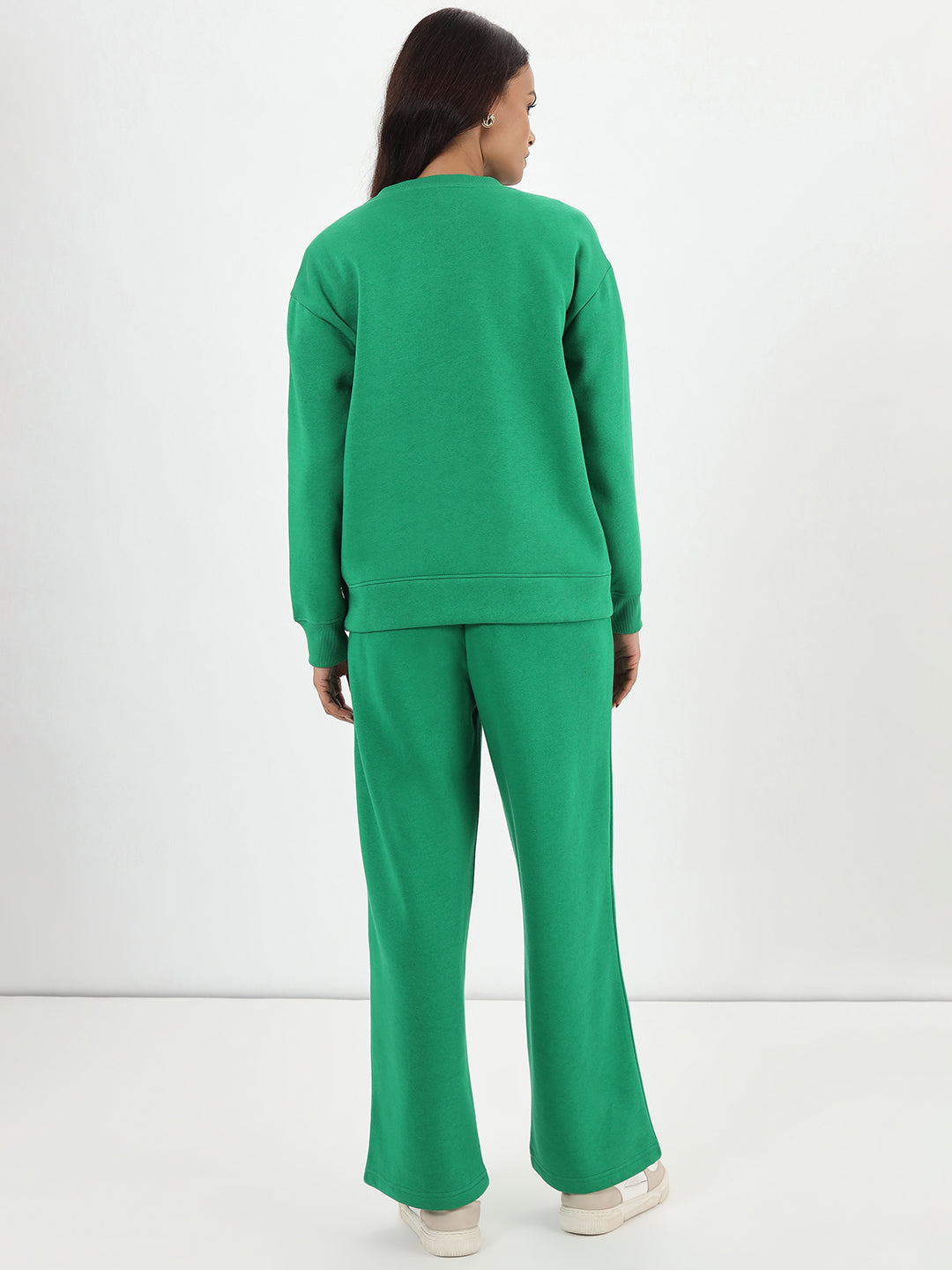 Bright Green Crew Neck Fleece Sweatshirt