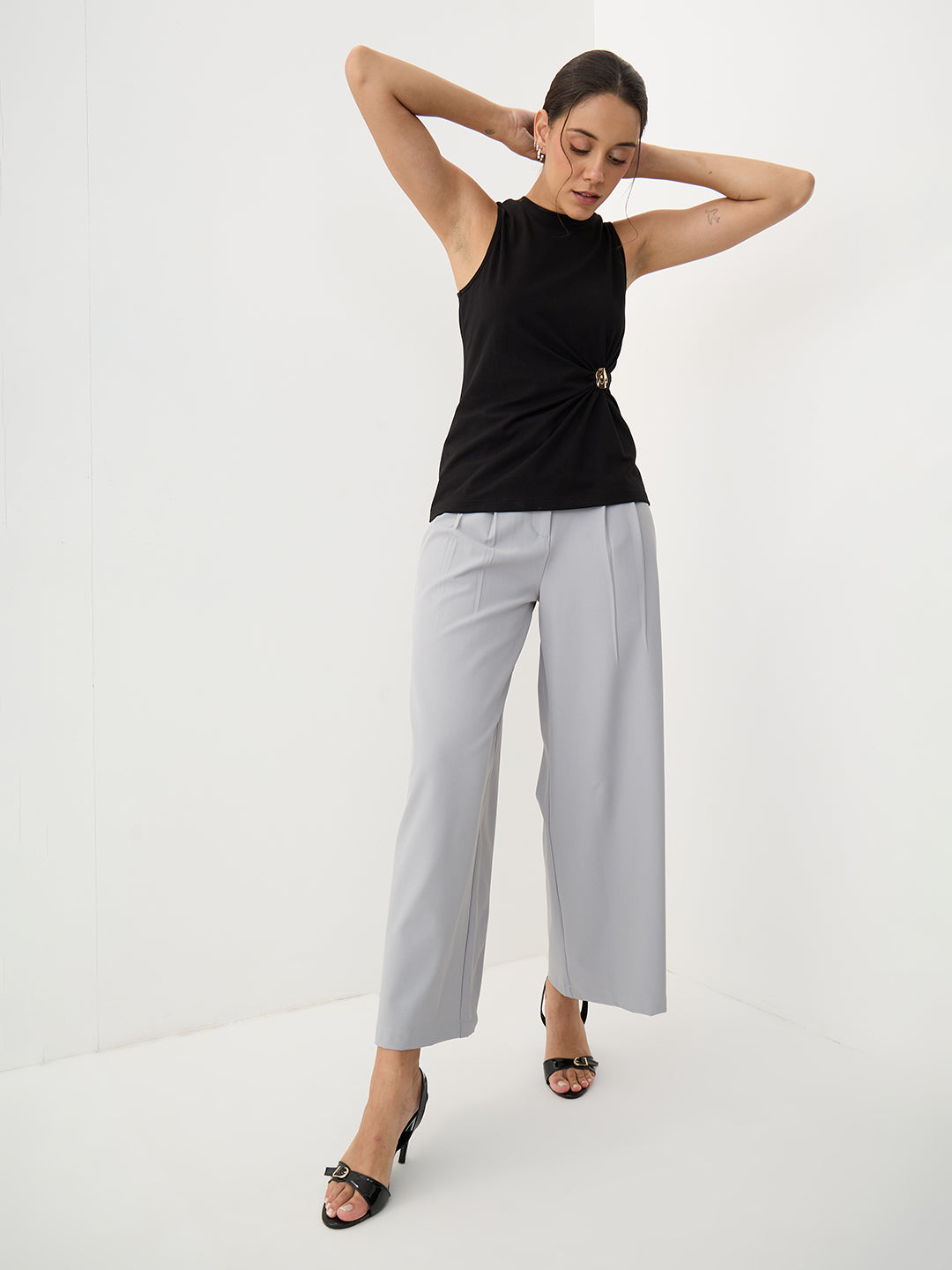 Slate Grey Day To Dusk Wide Leg Pants