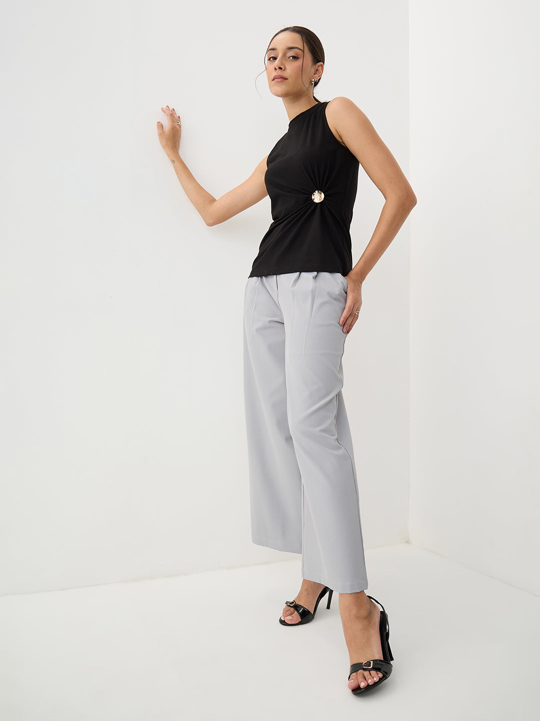 Slate Grey Day To Dusk Wide Leg Pants