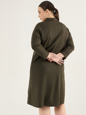 Olive A-Line Travel Dress