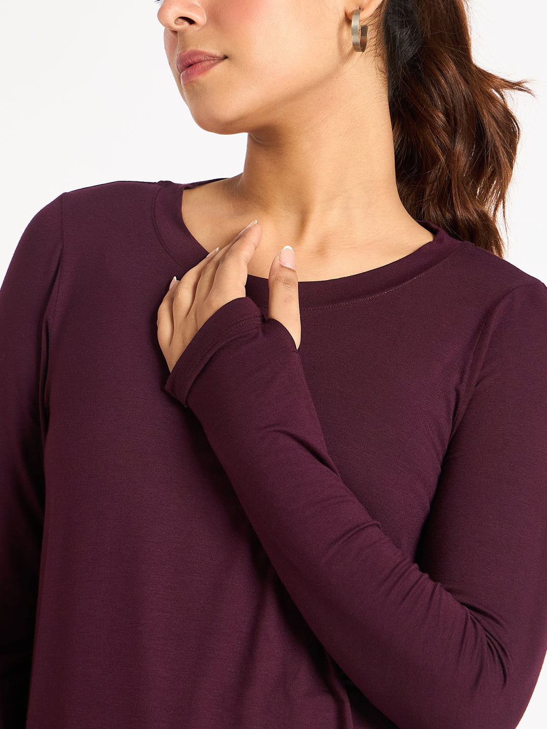 Bamboo Wine Knit T-Shirt