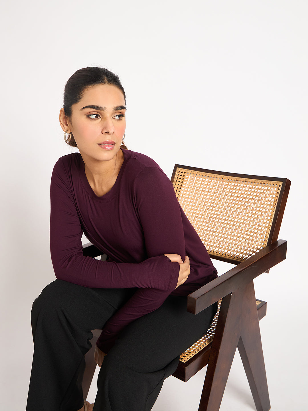 Bamboo Wine Knit T-Shirt