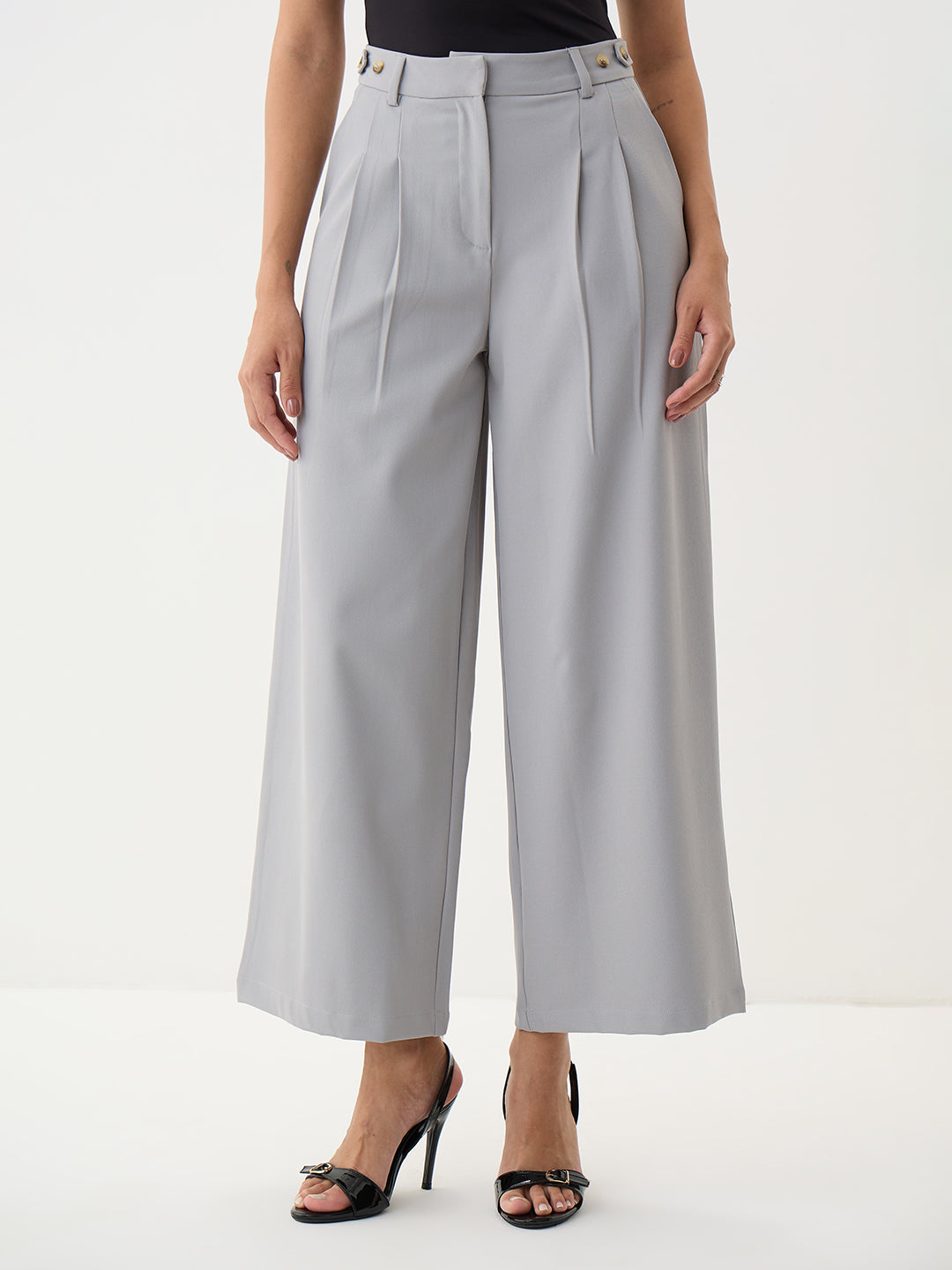 Slate Grey Day To Dusk Wide Leg Pants