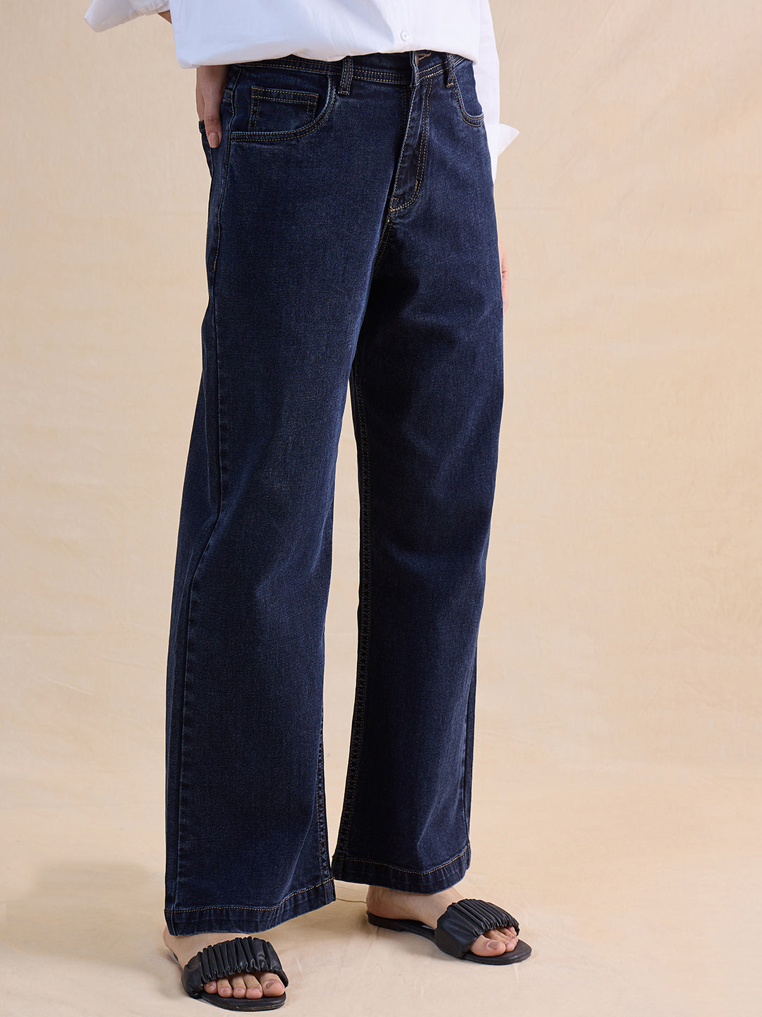 Carbon Blue Overdye Relax Fit Jeans