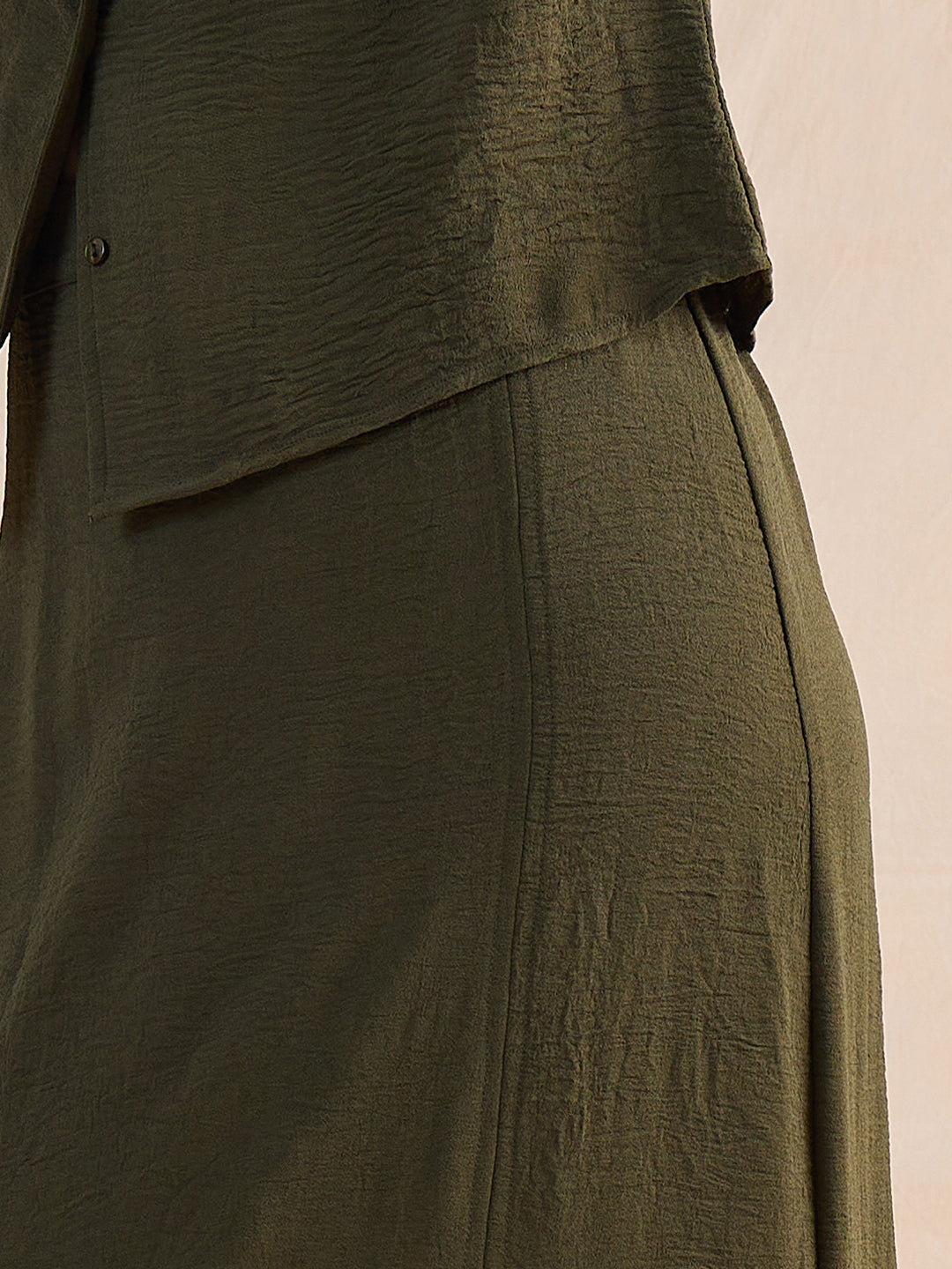 Olive Skirt Co-Ord Set