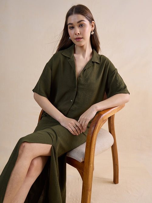 Olive Skirt Co-Ord Set