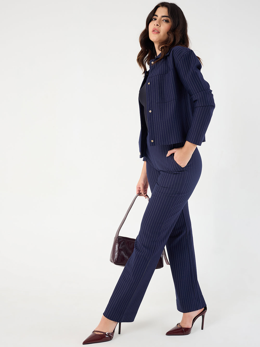 Navy Stripe Pant