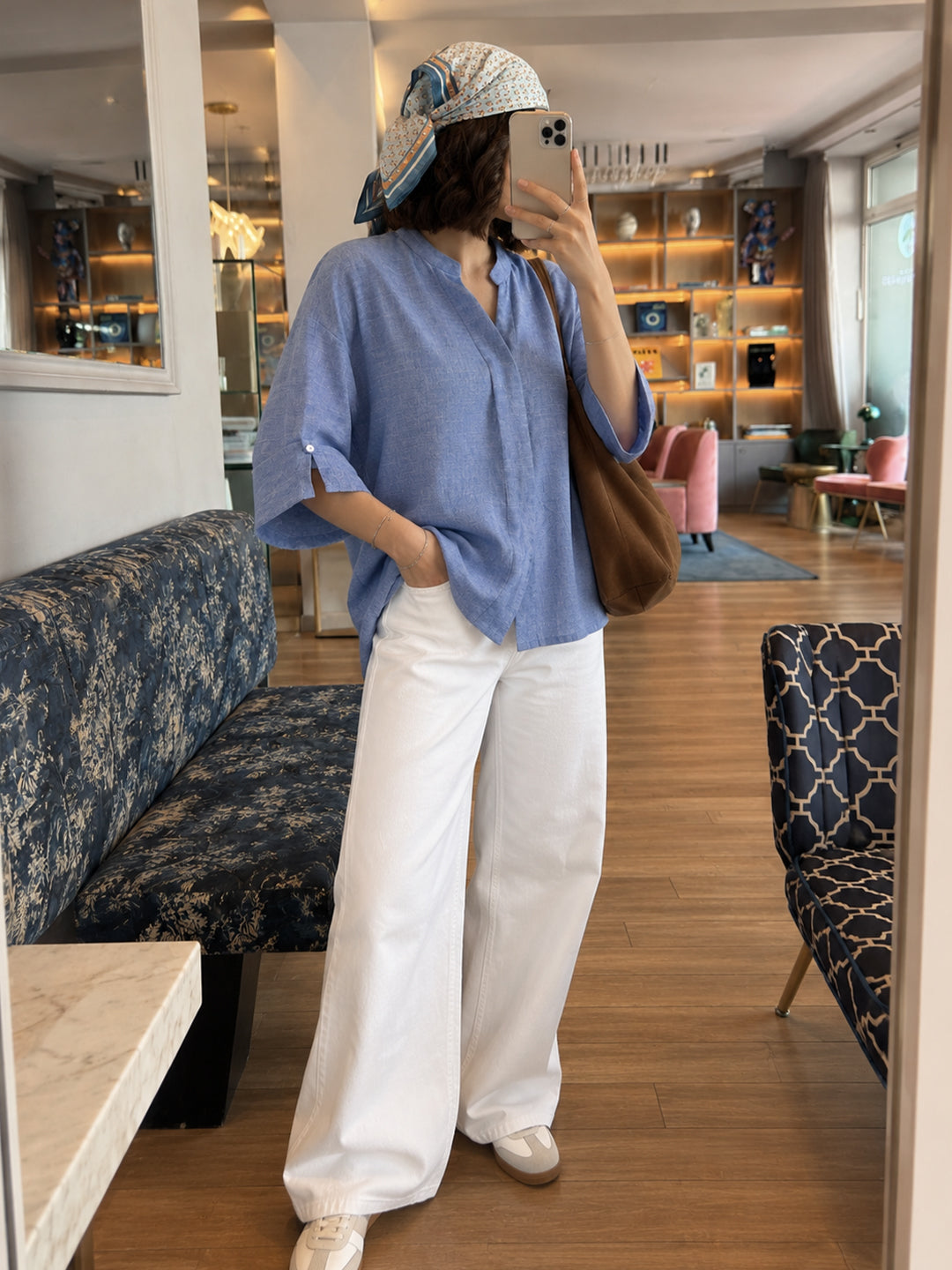 Blue Chambray Oversized Shirt