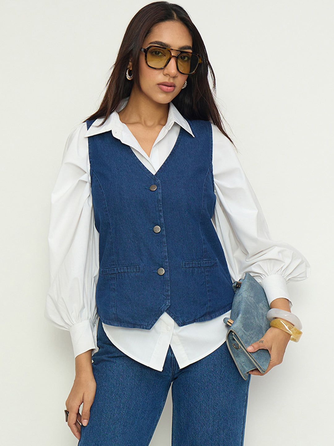 DenimLite Navy Vest