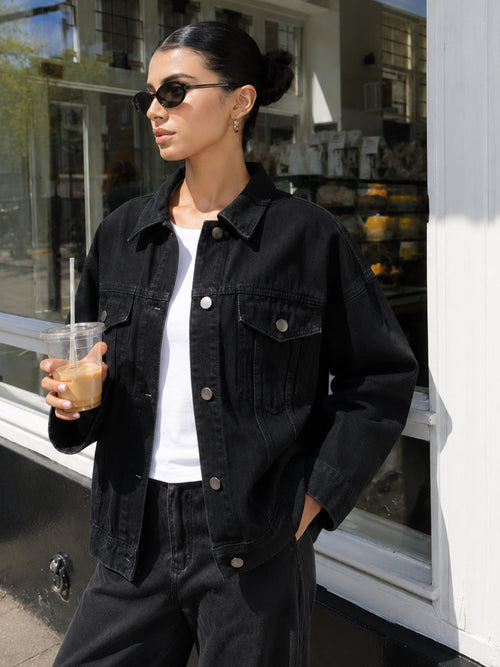 DenimClassic Black Jacket
