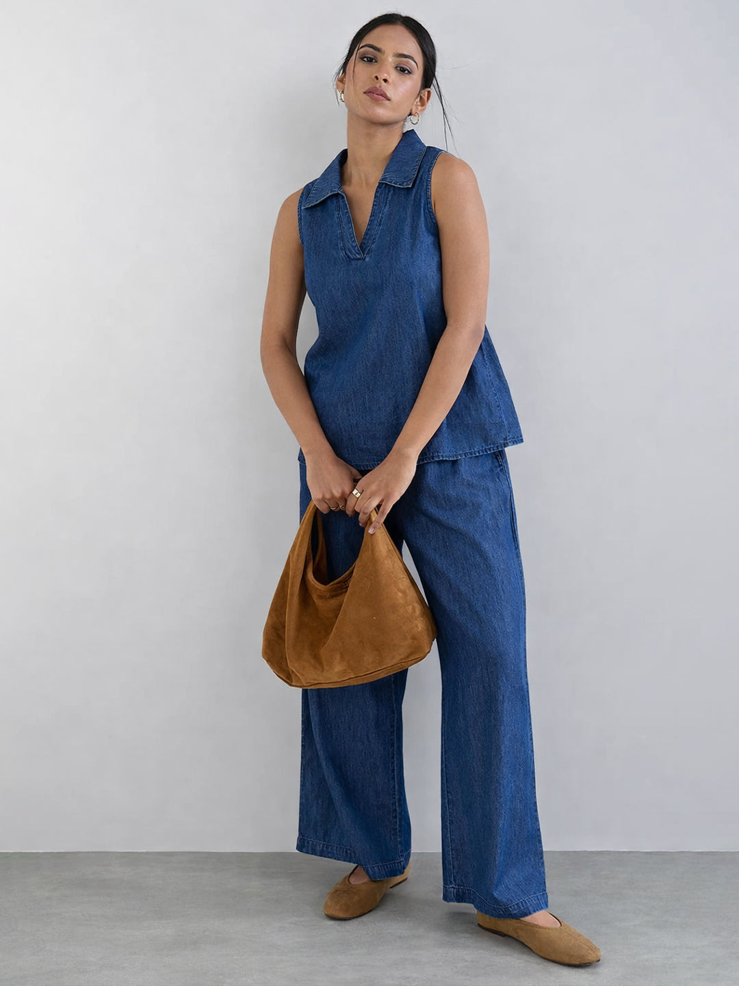 DenimLite Navy Sleeveless Co-Ord
