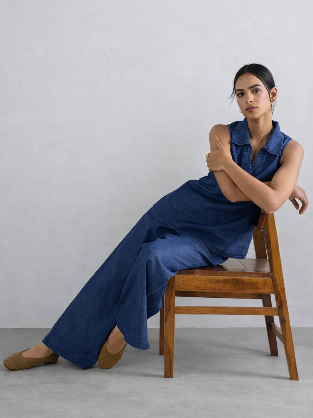 DenimLite Navy Sleeveless Co-Ord