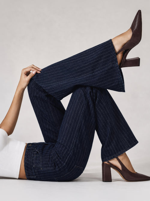 DenimClassic Stripe Wide Legged Jeans