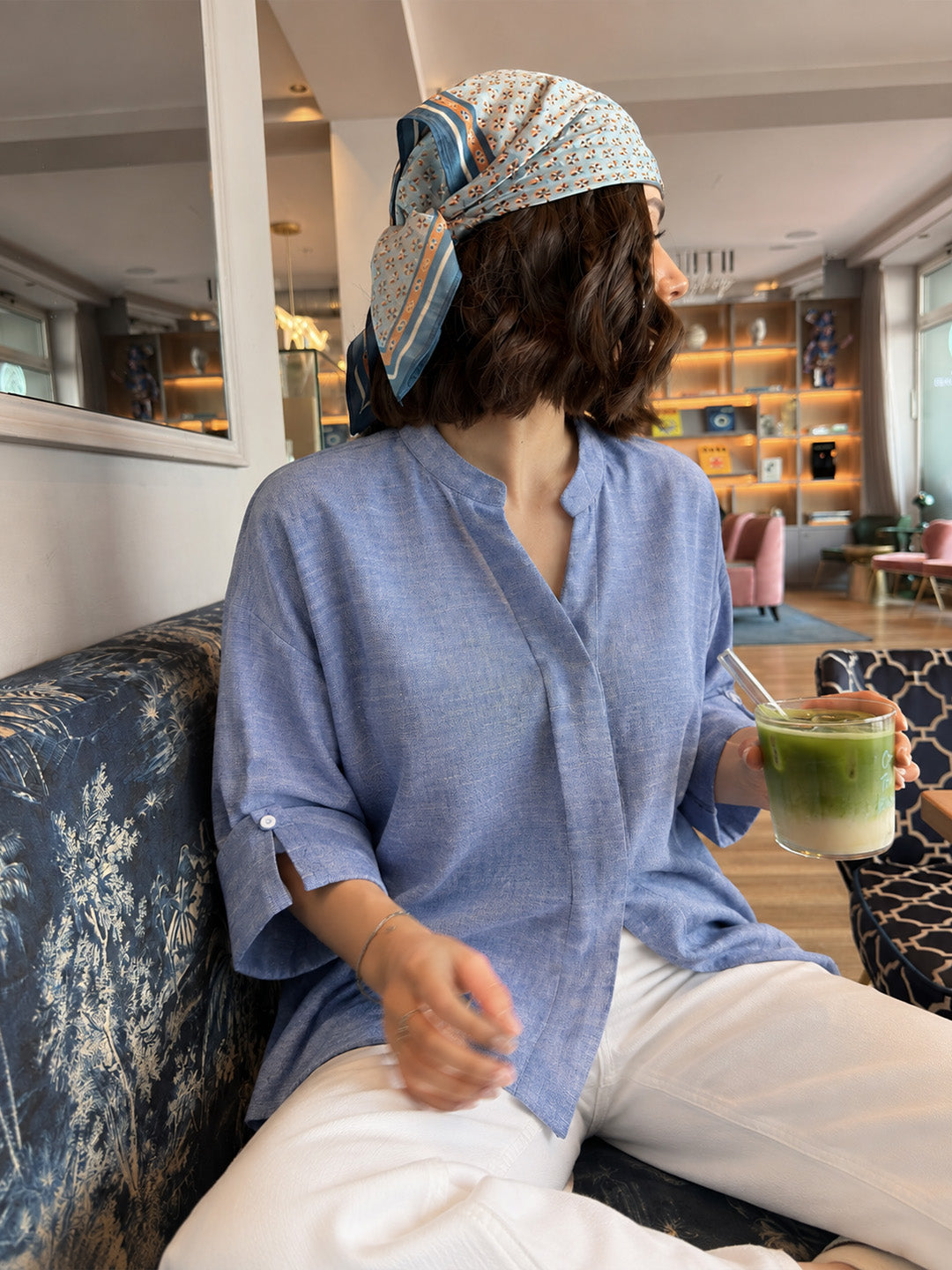 Blue Chambray Oversized Shirt