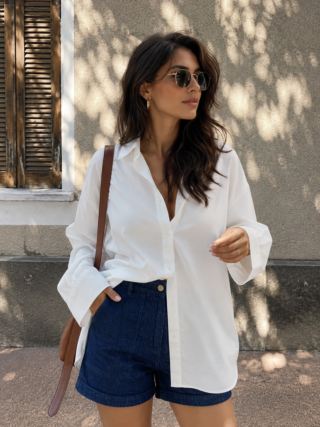 White Cotton Oversized Shirt